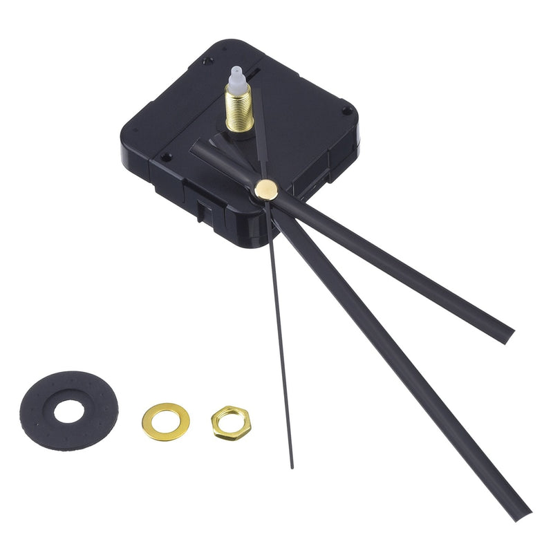  [AUSTRALIA] - Mudder Long Spindle Quartz Clock Mechanism, 1/2 Inch Maximum Dial Thickness, 9/10 Inch Total Shaft Length (Black) Black