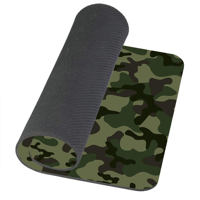  [AUSTRALIA] - Amcove Mousepad with Green Camouflage Desk Accessories Mousepad Cute Desk Decor Mousepad Camouflage Print Green Mousepad Office Decor