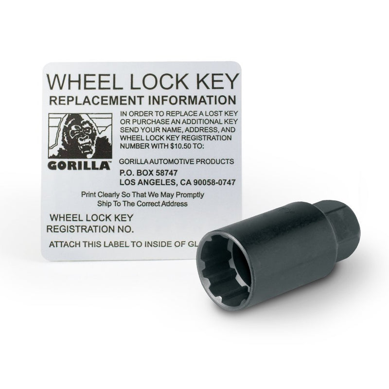 Gorilla Automotive Products 38431XLBC Ball Seat Wheel Lock Black Chrome Set of 4 (12mm x 1.50 Thread Size) - LeoForward Australia