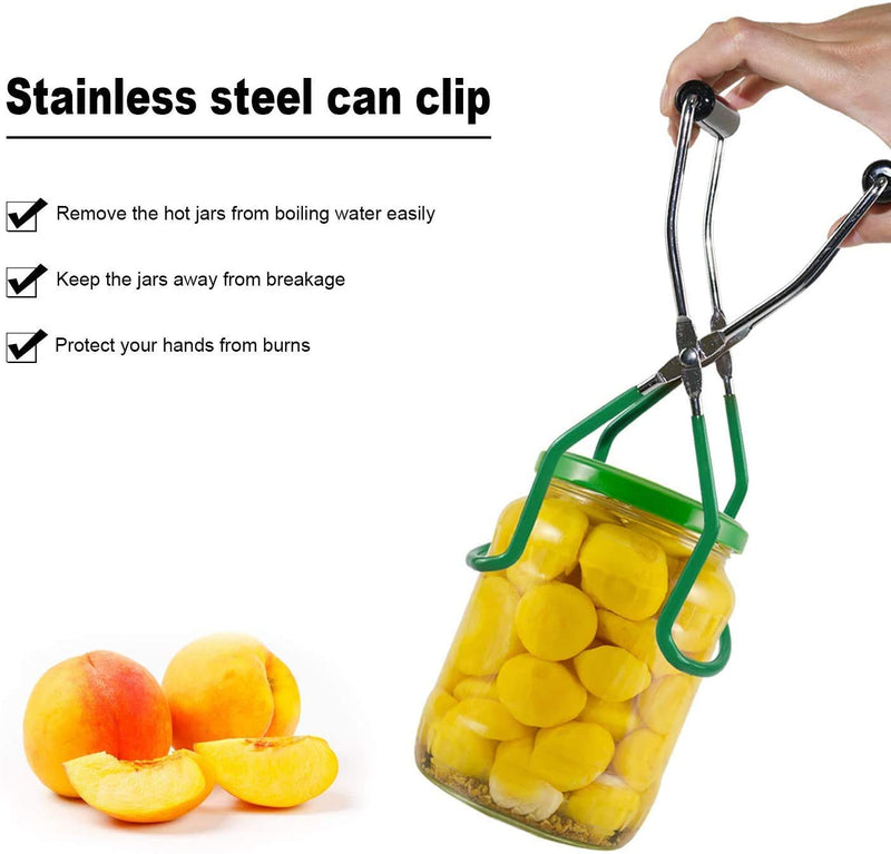  [AUSTRALIA] - 2 Pieces Canning Jar Lifter Tongs, Stainless Steel Jar Lifter with Grip Handle and Jar Opener,Canning tongs for Safe and Securely Grips Can Grab and Twist Off Jar Tool Set