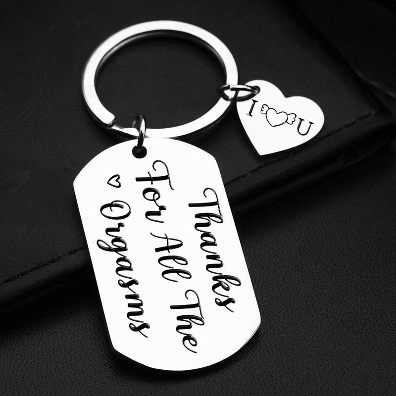  [AUSTRALIA] - Girlfriends Boyfriends Gifts Couples Keychain Funny Thanks for All The Orgasams Naughty Gift Idea Valentine's Day Christmas Husband Wife Boyfriend