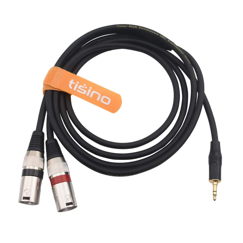  [AUSTRALIA] - TISINO 3.5mm to Dual XLR Stereo Cable 1/8 inch Mini Jack to 2 XLR Male Y Splitter Adapter Cord- 10 FT 10 feet