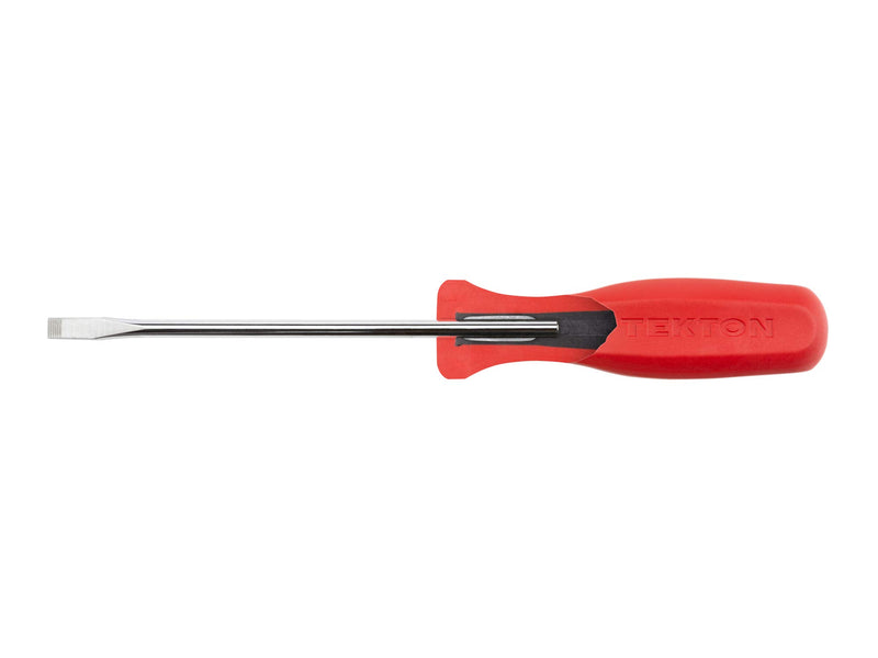 TEKTON 3/16 Inch Slotted Hard-Handle Screwdriver | DSS31188 4 in. Blade Chrome Blade - LeoForward Australia