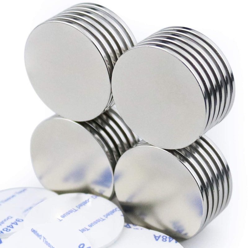 [AUSTRALIA] - Strong Neodymium Disc Magnets Stronger Than N35 Rare Earth Magnets - 1.26 inch x 0.08 inch, Pack of 24 1.26" x 1/12"-24 Packs