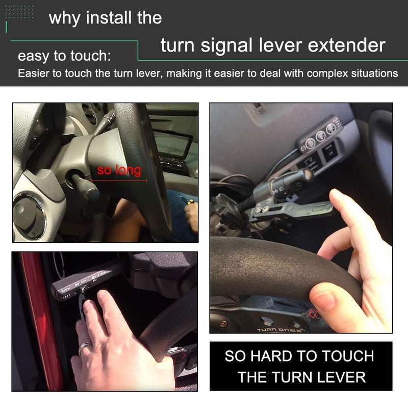  [AUSTRALIA] - Ruien Aluminium Car Styling Adjustment Steering Wheel Turn Rod Extension Turn Signal Lever Position Up Kit
