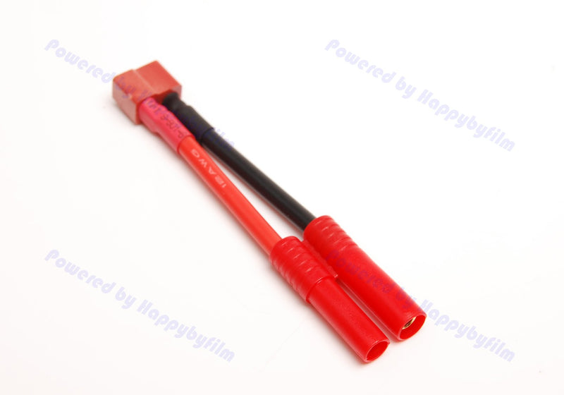  [AUSTRALIA] - Lot(5) T-Plug Female to 4MM 4.0MM Bullet Connector Adapter Wire 12awg for RCFPV Drone HXT ESC