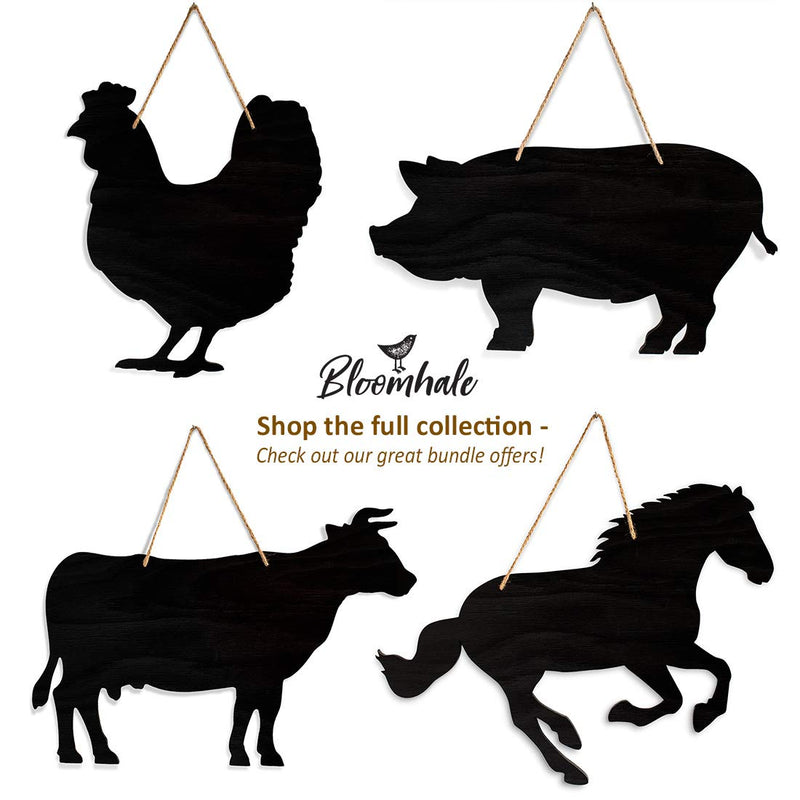  [AUSTRALIA] - Rustic Farmhouse Decor Cow Chalkboard - Real Wood Western Decor for Home, Best as a Message Farmhouse Kitchen Chalkboard & Perfect as Cow Decorations for Home, Ranch, Office or Log Cabin.