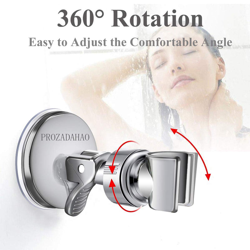  [AUSTRALIA] - Adjustable Shower Head holder, Bathroom Suction Cup Handheld Shower head Bracket, Removable Handheld Showerhead & Wall Mounted Suction Bracket (Sliver-1) Sliver-1