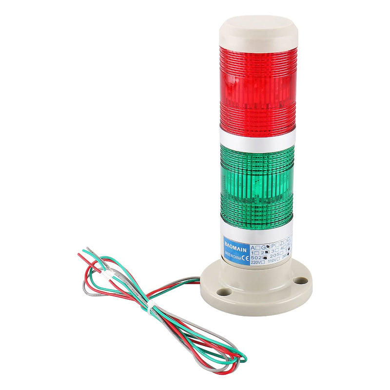  [AUSTRALIA] - Baomain Industrial Signal Light Red Green LED Signal Steady Tower DC 24V