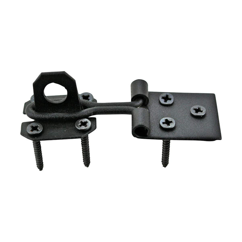 Black Wrought Iron Wire Hasp Lock 3" X 1" Rust Resistant Antique Wire Style Hasp Latches Safety Padlock Clasps for Cabinets, Chests Or Doors with Screws | Renovators Supply Manufacturing - LeoForward Australia