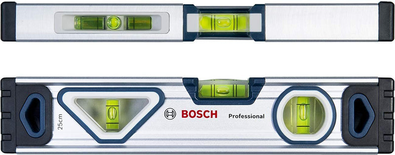  [AUSTRALIA] - Bosch Professional spirit level 25 cm with magnet system (readable from all sides, aluminum housing, robust end caps) Amazon Exclusive