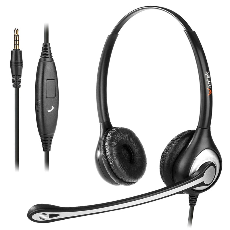  [AUSTRALIA] - Wired 3.5mm Computer Headphone Over-Ear Headset for Cell Phone Weight Reduction of The External Ear Earphones for Cell Phone (Black, 602-3.5) Black