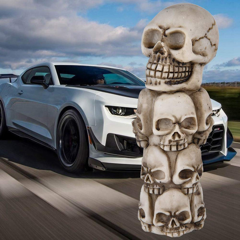  [AUSTRALIA] - Suuonee Gear Shift Knob Lever, Skeleton Skull Head Many Faces Car Manual Gear Shift Knob Stick Lever Shifter Universal