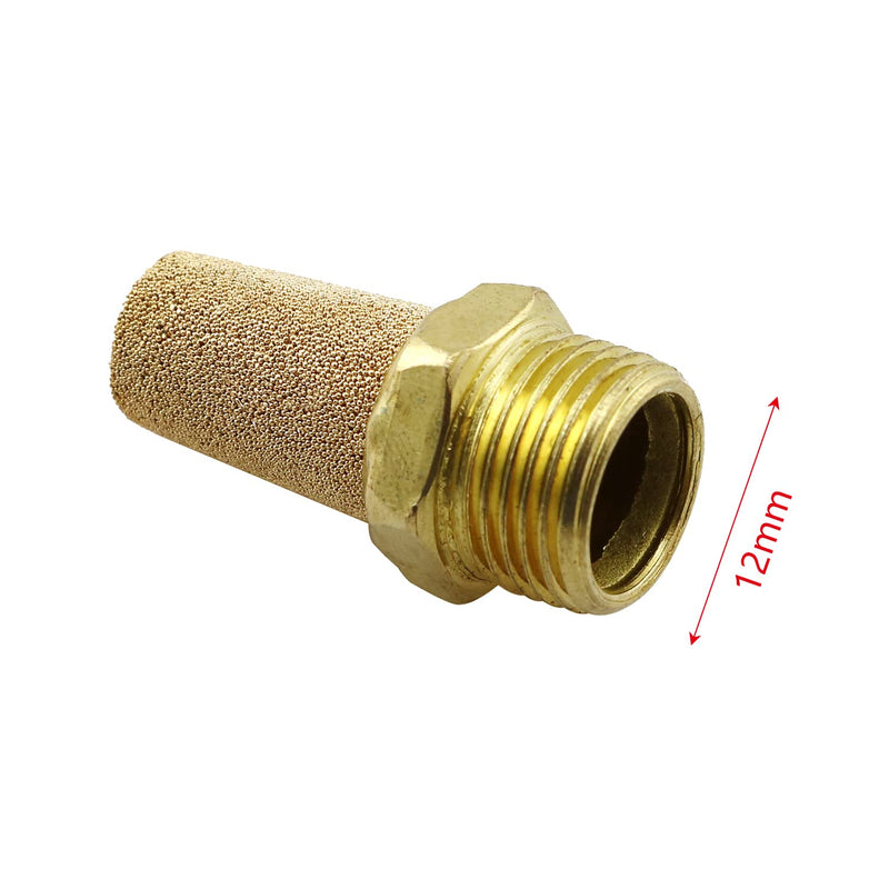  [AUSTRALIA] - ZYAMY 4pcs Pneumatic Muffler Silencer 3/8" External Thread Sintered Bronze Exhaust Silencer Air Compressor Silencer for Cylinder, Solenoid Valve, Crankcase