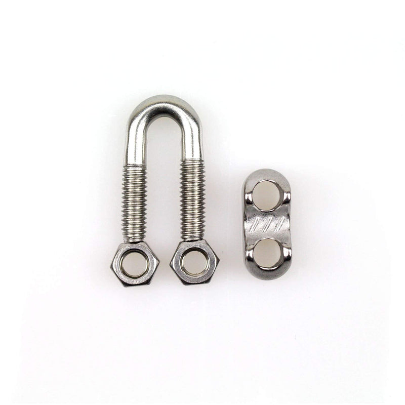  [AUSTRALIA] - DYWISHKEY Pack of 20, 1/8 Inch M3 Stainless Steel Wire Rope Cable Clip Clamp