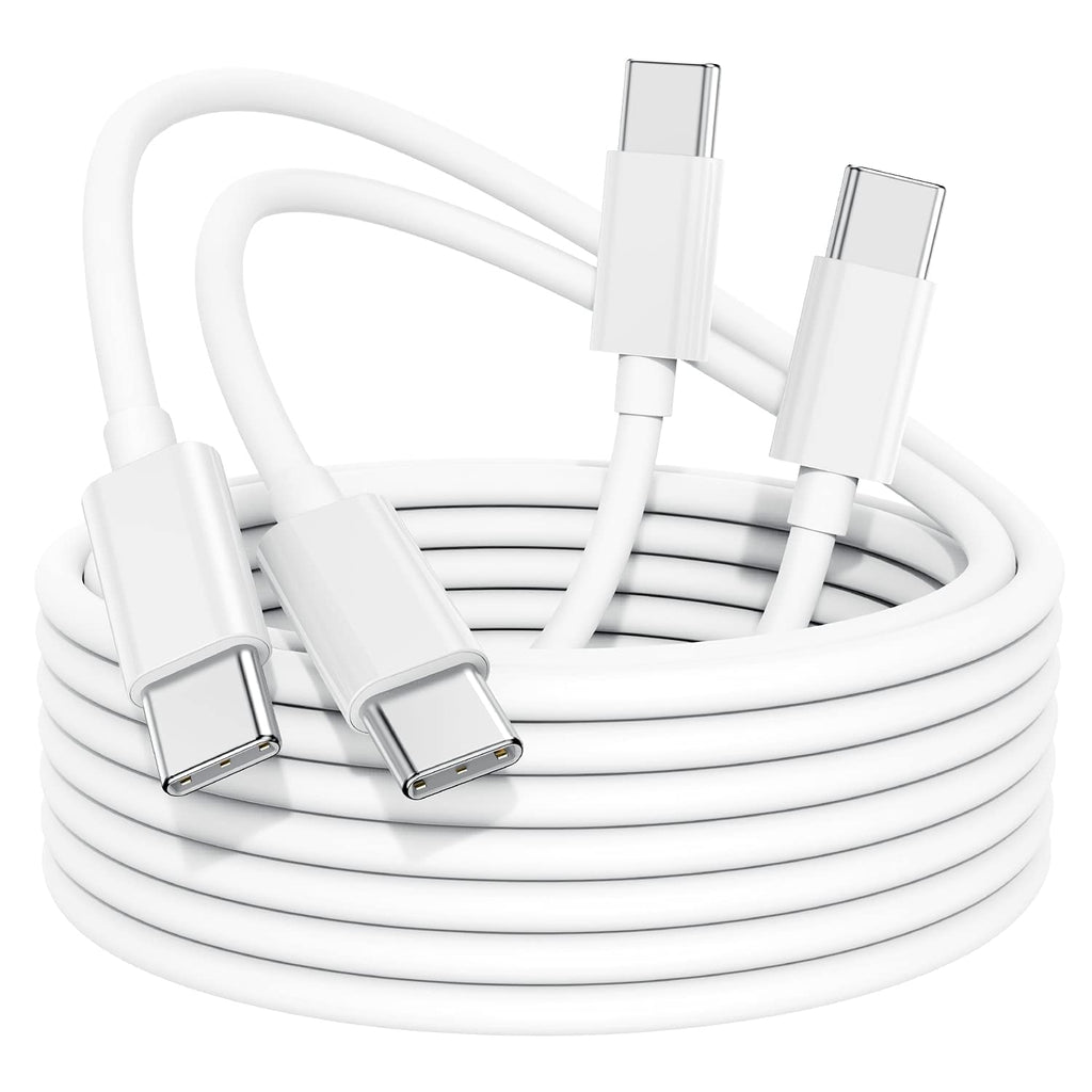  [AUSTRALIA] - 100W/5A Apple USB C to USB C Cable [2Pack/6.6FT], Replacement Type C Charger Cord for MacBook Pro 16, 15, 14, 13 inch, MacBook Air 2020/2019/2018,iPad Pro/Air, Compatible All PD USB C Charger 2Pack 6.6FT White