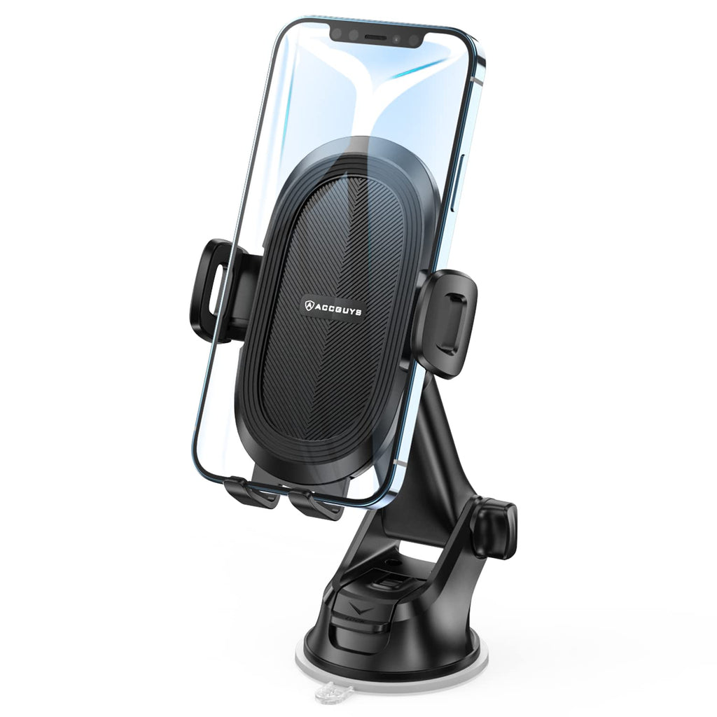  [AUSTRALIA] - ACCGUYS Car Phone Mount Cell Phone Holder for Car Air Vent, Dashboard, Windshield with Quick Release Button Compatible with All Mobile Phones