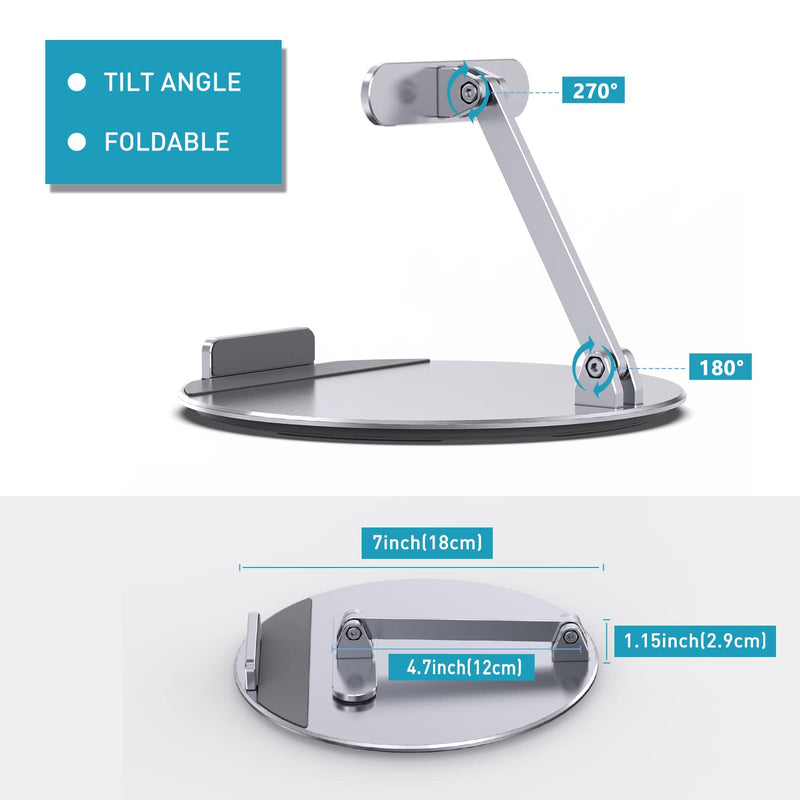  [AUSTRALIA] - Tilt and Swivel Stand for ECH0 Show 15, Make of Aluminum Alloy, Rotatable and Foldable, Letlar Show 15 Mount Suit for Portrait Landscape Mode