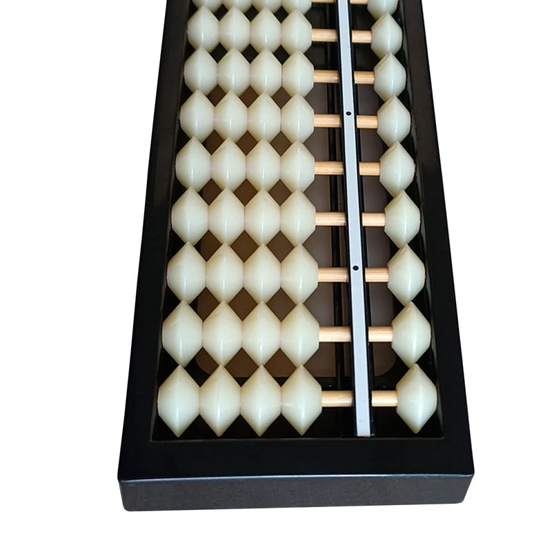  [AUSTRALIA] - Vaupan Digit Standard Abacus Soroban Professional 17 Column (10.2 inch) Math Abacus, Math Calculating Tool with Reset Button for Adults Kids(White) White