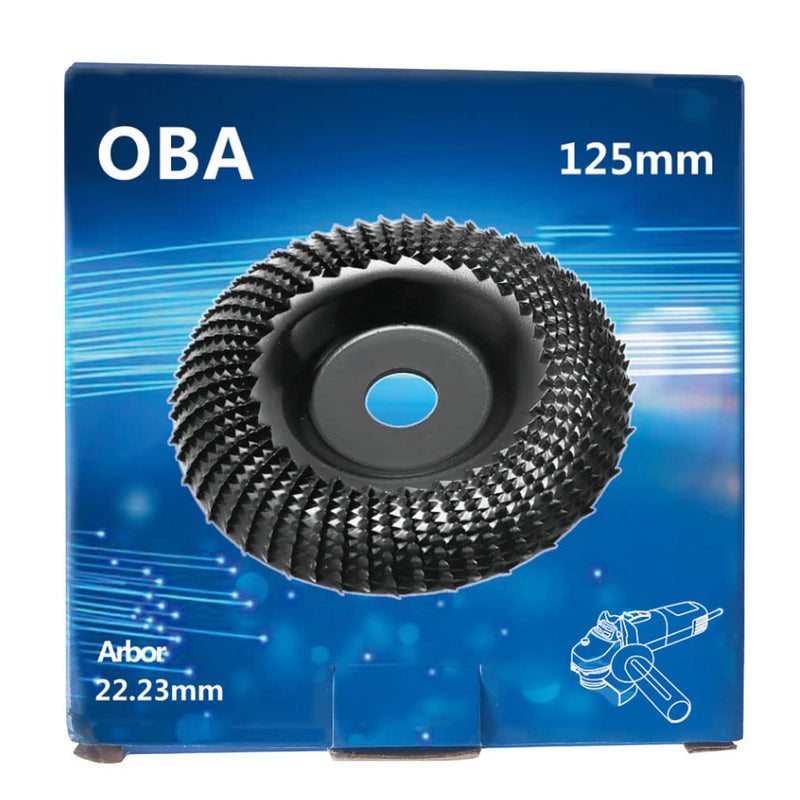  [AUSTRALIA] - OBA wood grinding disc for angle grinder 125 mm wood carving disc, tungsten carbide wood grinding, sanding discs for shaping, grinding, carving, 125 mm curved
