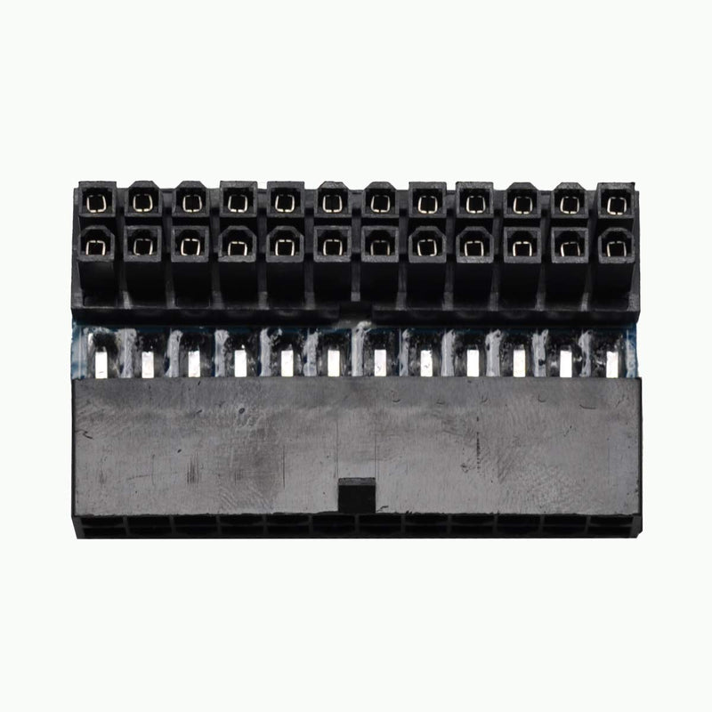  [AUSTRALIA] - WLGQ ATX 24Pin Male to 24pin Female 90 Degree Adapter caed Mainboard Motherboard for Desktops PC Supply