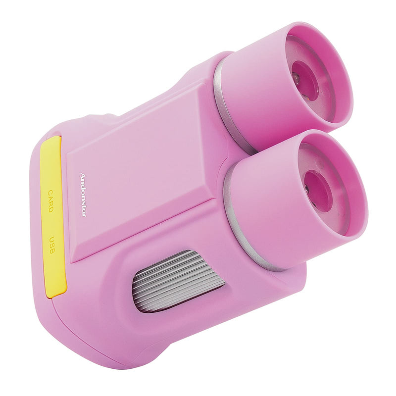  [AUSTRALIA] - Handheld Portable Microscopes Telescope for Outdoor Electronic Gift Pocket Microscope Gift for Children (Pink) PINK