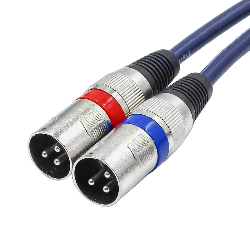 [AUSTRALIA] - DISINO Dual RCA to XLR Male Cable, 2 XLR to 2 RCA/Phono Plug HiFi Stereo Audio Connection Microphone Cable Wire Cord Path Cable - 10 Feet / 3m 10 FT