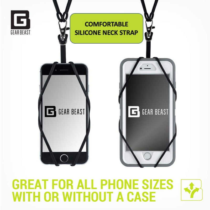  [AUSTRALIA] - Gear Beast Cell Phone Lanyard - Universal Neck Phone Holder w/Card Pocket and Silicone Neck Strap - Compatible with Most Smartphones, Arcadia