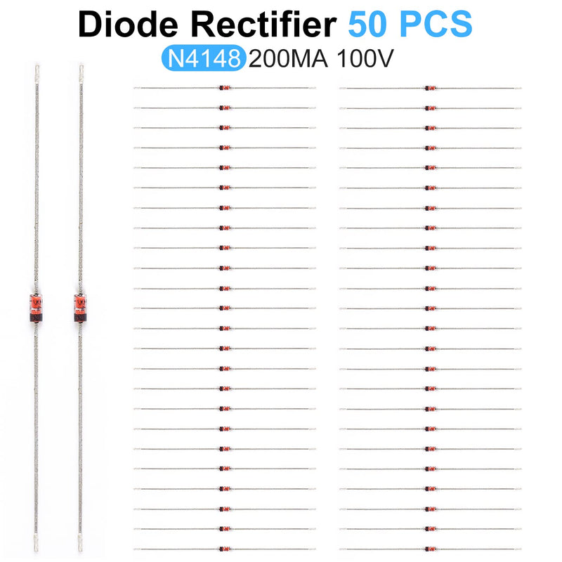  [AUSTRALIA] - Miuzei 1475 piece resistor assortment contains 52 resistor values kit 1/4W ± 1% high precision metal film 0 ohm to 5.6M ohm resistors set 50 pieces IN4148 switching diodes electronics DIY project