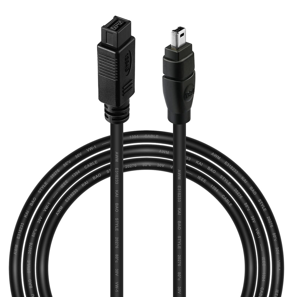 [AUSTRALIA] - Yeworth 6FT Firewire High Speed IEEE 1394 Firewire 800 to Firewire 400 Cable, 1394B 800-400 IEEE 9 Pin Male to 4 Pin Male Cable for MacBook Pro, Mac Mini, iMac PC, Digital Cameras, SLR