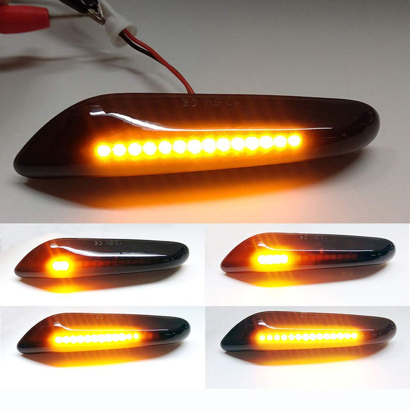 csslyzl Dynamic Amber LED Side Marker Light Sequential Blinker Turn Signal Lamp Assembly For BMW E82 E87 E90 E91 E92 E93 E60 E46 E83 X3 E53 X5 335i 328i 330i - LeoForward Australia