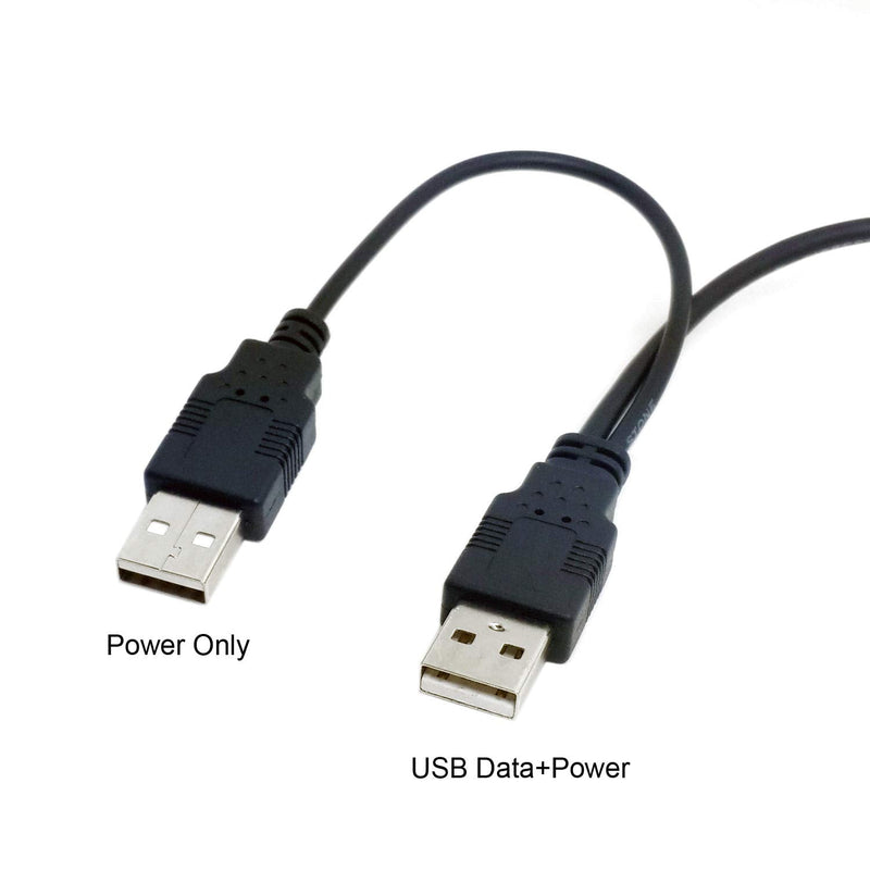  [AUSTRALIA] - Dual USB 2.0 Male to Standard B Male Y Cable 80cm for Printer & Scanner & External Hard Disk Drive CableCC