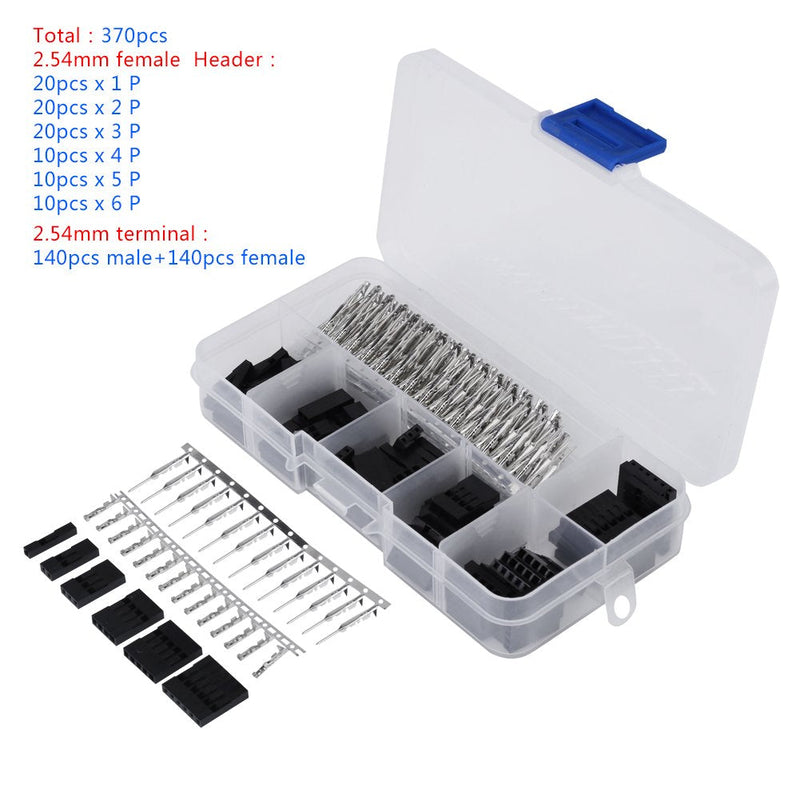  [AUSTRALIA] - TOPINCN 370pcs Electrical Connectors Wire Jumper Pin Connector Housing Electrical Terminals Kit and M/F Crimp Pins Automotive Crimp Connector Set