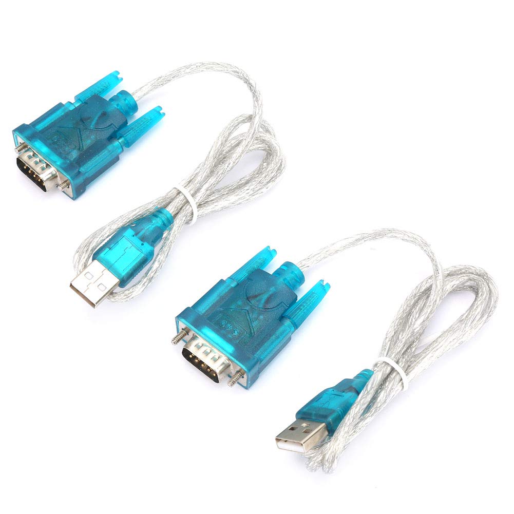  [AUSTRALIA] - USB To RS232 Serial Port, 2 PCS HL 340 USB to RS232 COM Port Serial PDA 9 pin DB9 Cable Adapter, serial port cards