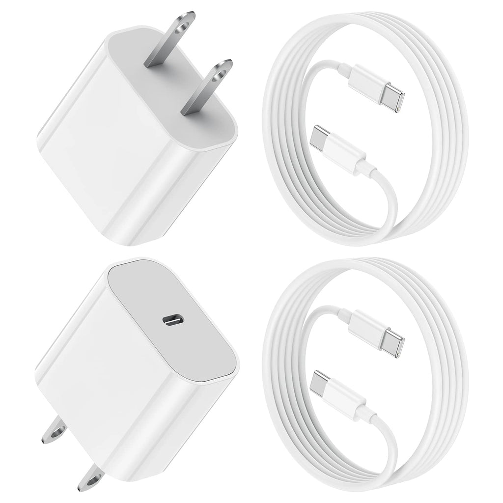  [AUSTRALIA] - 20W Fast Charger for iPad Pro 12.9, 11 inch 2018, iPad Air 5th/4th 10.9 inch 2022/2020, iPad Mini 6 Generation 2021, Type C Charger with 6 ft USB C to C Charging Cable for Samsung Galaxy-2Pack 2pack+6ft*CC