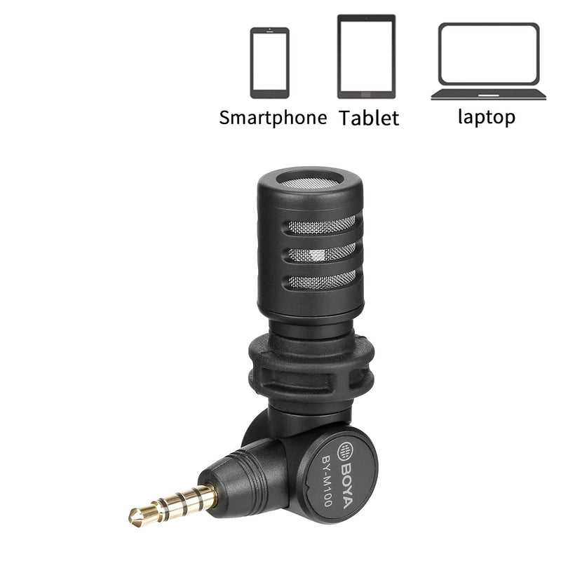  [AUSTRALIA] - Smartphone 3.5mm TRRS Microphone, BOYA BY-M110 Plug&Play Mic with Omnidirectional Condenser for Android, Smartphones, Computer, PC, Laptop 110