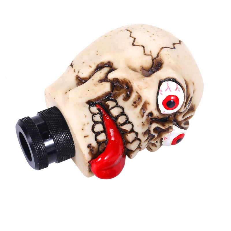  [AUSTRALIA] - Bashineng Car Auto Gear Stick Shift Knob Big Tongue Skull Transmission Shifter Knobs Head Fit Most Automatic Manual Vehicle (Beige) beige