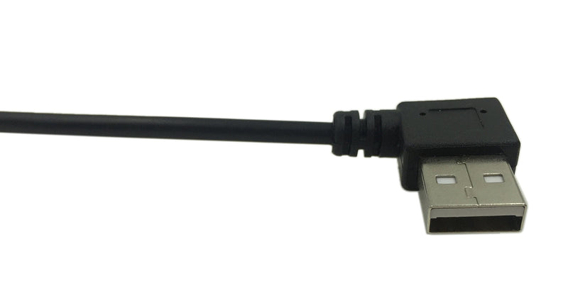  [AUSTRALIA] - CERRXIAN 9Inch Mini USB Cable Combo Mini USB Right Angle Male to USB Type A 2.0 Left Angle Male Data Sync and Charge Cable (Black)(2-Pack) LR USB A Left-mini usb right