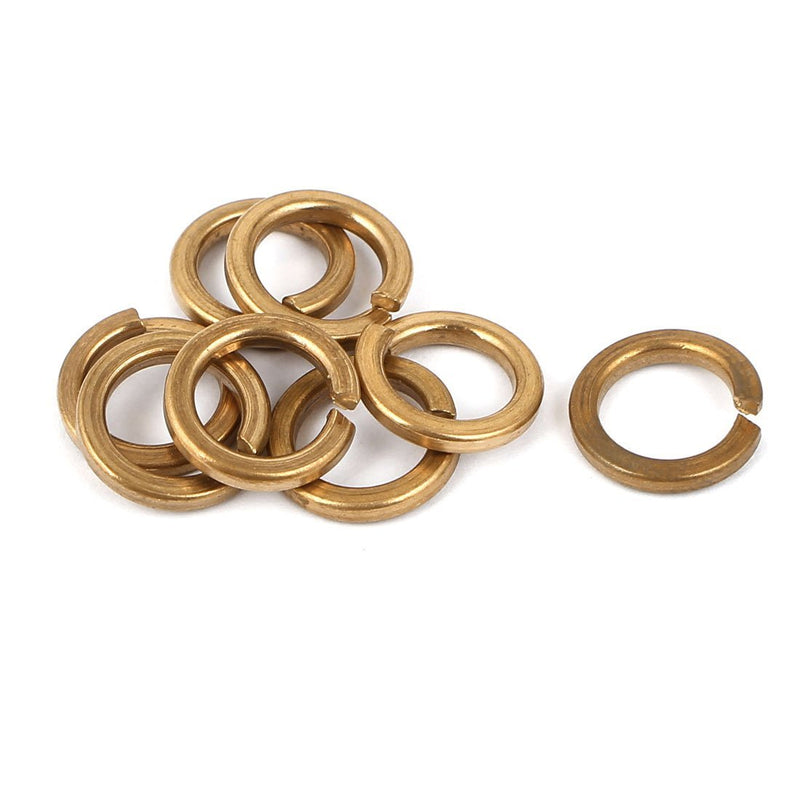  [AUSTRALIA] - uxcell M8 Copper Split Lock Sealing Ring Spring Washer Fastener 8pcs