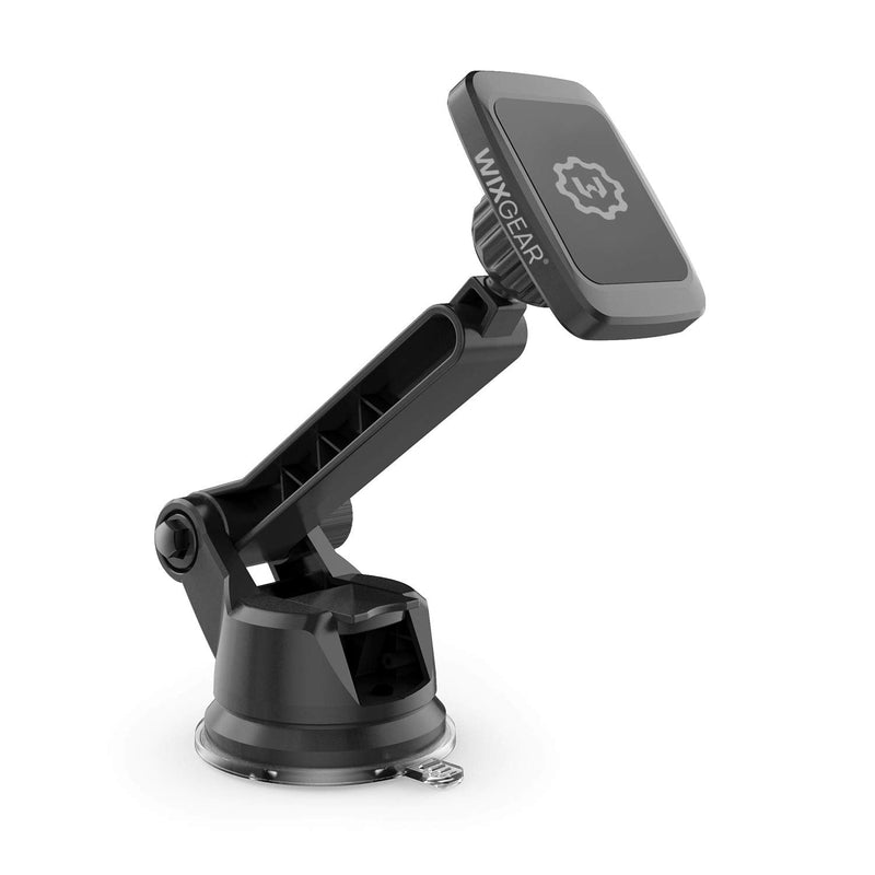  [AUSTRALIA] - WixGear Dashboard Mount, Universal Magnetic Phone Holder for Car, Windshield Mount and Dashboard Mount Holder for Cell Phones and Tablets with Long Adjustable Arm – (New Rectangle Head)