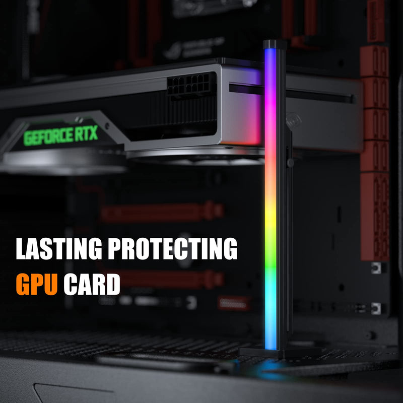  [AUSTRALIA] - upHere RGB GPU Support Bracket 5V 3-Pin ARGB GPU Holder Graphics Card Video Card Holder,Video Card Sag Holder/Holster Bracket GH04BKARGB