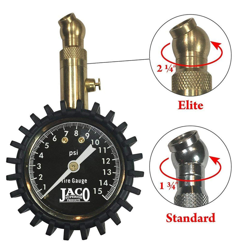 JACO Elite Tire Pressure Gauge - 15 PSI - LeoForward Australia