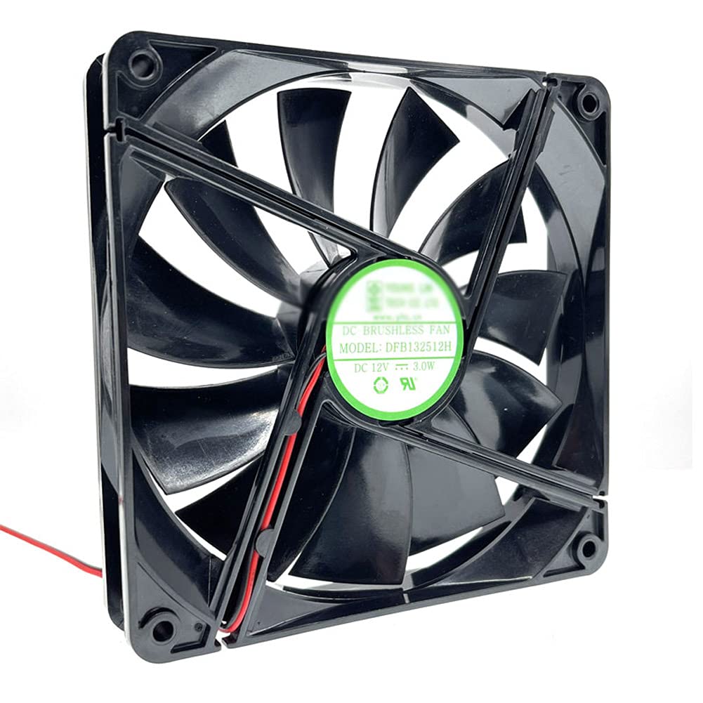  [AUSTRALIA] - CCBBAA Replace DFB13512H 135mm PSU Chassis Cooling Fan DC 12V 0.28A 1800RPM 13525 135X135X25mm 2 Wires Dual Ball Bearing