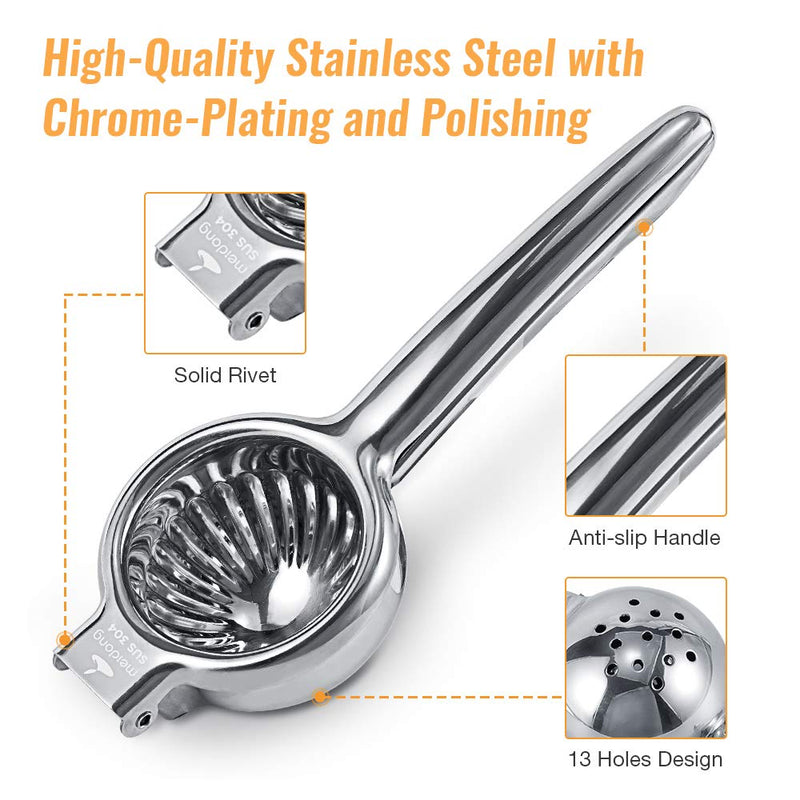  [AUSTRALIA] - Lemon Squeezer Super High Quality Stainless Steel 304 Hand Press Juicer Manual Citrus for Juicing Lemon ＆ Limes, Vegetables 2.8Inch Large