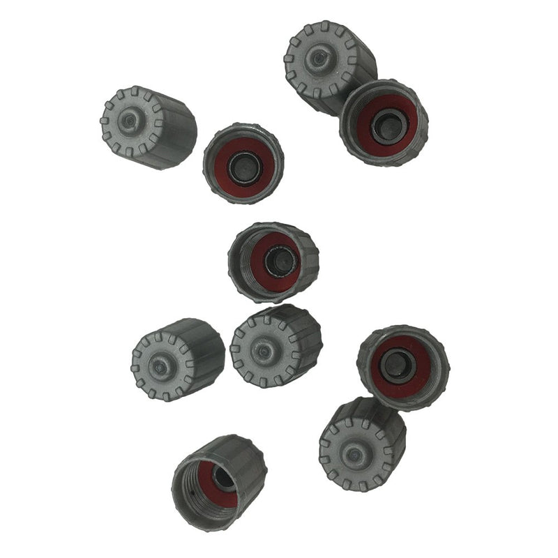 Germban 10pcs Plastic Gray Tire Valve Stem Caps TPMS Tire Cap with Gasket - LeoForward Australia