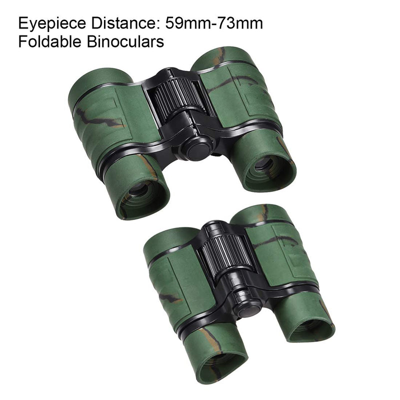  [AUSTRALIA] - uxcell Binoculars 4X30 Compact Foldable Binoculars Shock Proof Dark Green with Neck Strap for Bird Watching Hiking Camping