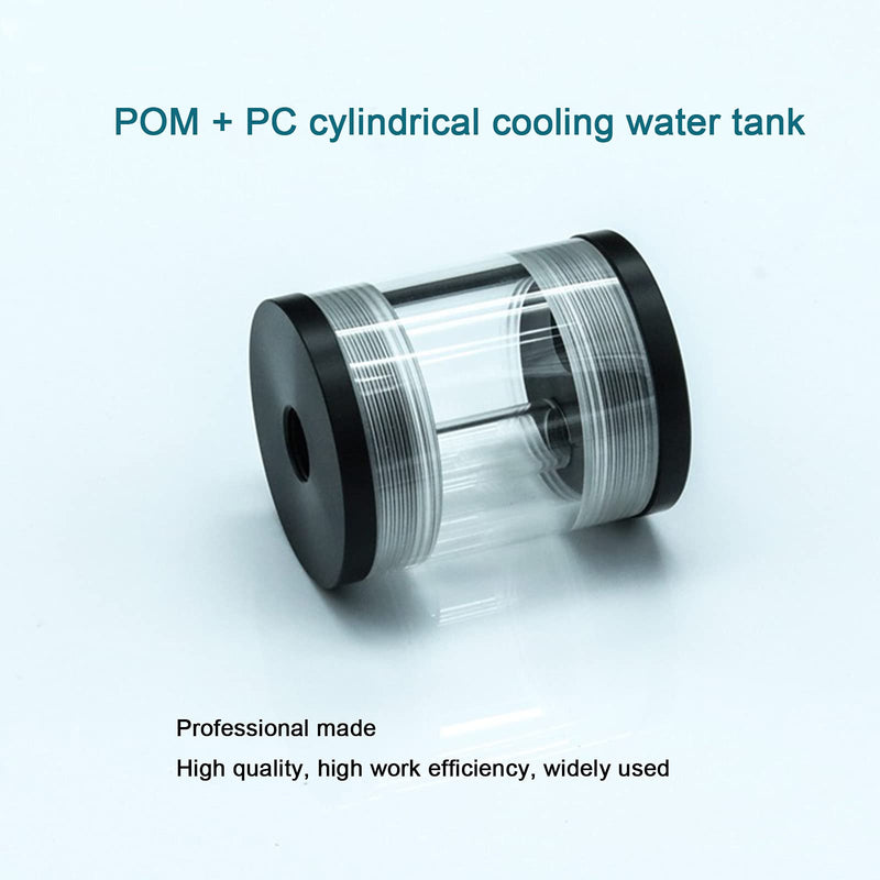  [AUSTRALIA] - Cylindrical Water Cooling Tank,50mm Transparent Fast Cooling Water Tank,POM Material,Heat Exchanger Water Cooling Reservoir Radiator for PC Computer Water Cooling Radiator