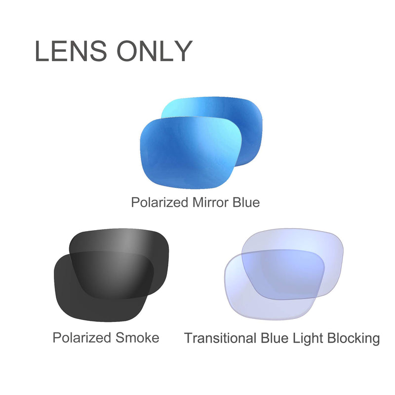  [AUSTRALIA] - Polarized Smoke & Mirror Blue & Transtitional Blue Light Blocking Lens Sets (Model T8) Only lens-3(T8)