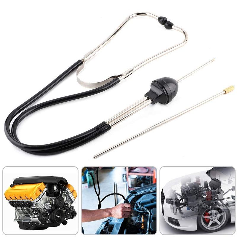  [AUSTRALIA] - Engine Stethoscope Set, Stethoscope Car Stainless Steel Mechanics Cylinder Stethoscope Car Engine Diagnostic Tool Hearing Tool