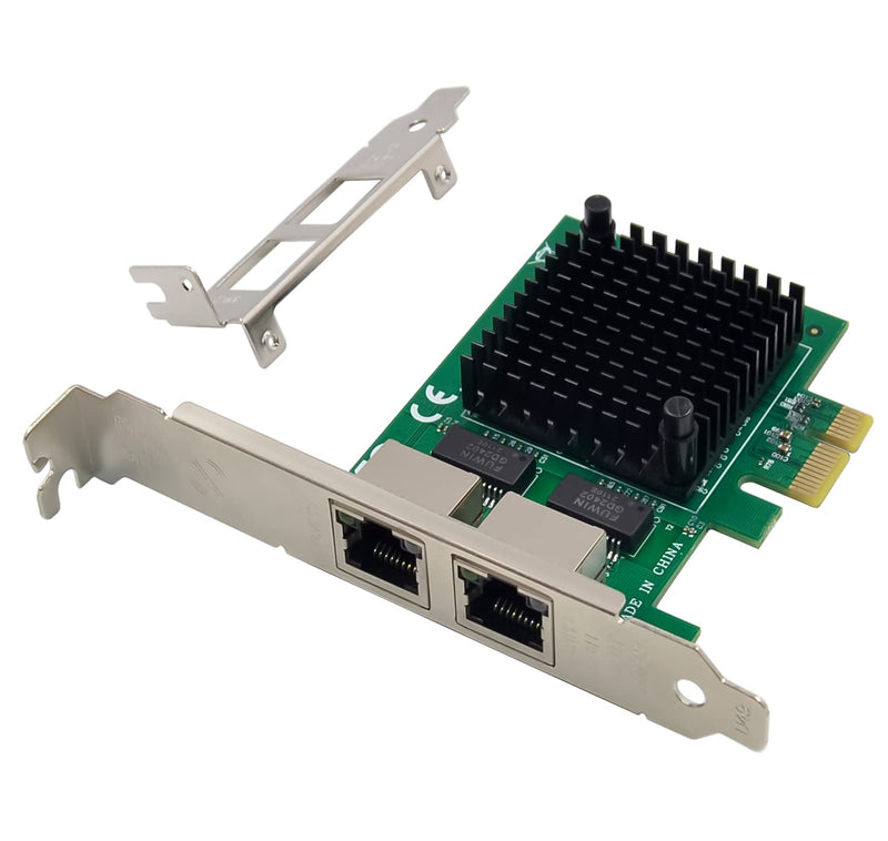  [AUSTRALIA] - Dual PCIe 3.1 2.5GBase-T Network Adapter with Intel I225-V 2500/1000/100Mbps PCI Express Gigabit Ethernet NIC Card RJ45 LAN Controller for Windows 10/11 with Low Profile Bracket